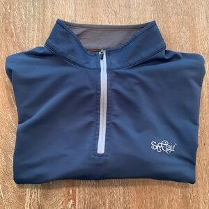 Peter Millar Large Element Wicking Performance Pullover in Navy from St. Clair